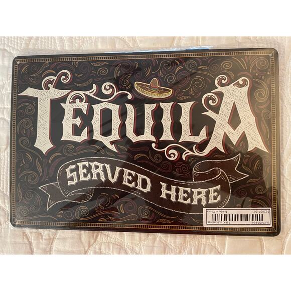 Tequila tin wall bar kitchen tiki hut mancave sign - Picture 2 of 2